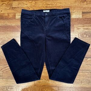 NWOT LOFT Midnight Blue Corduroy High Waisted Skinny Pants - Size 10 / 30